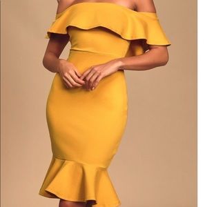 Mustard yellow dress